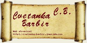Cvetanka Barbir vizit kartica
